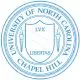 A blue seal with the university of north carolina in chapel hill.