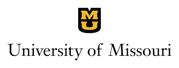 A black and yellow logo for the university of missouri.