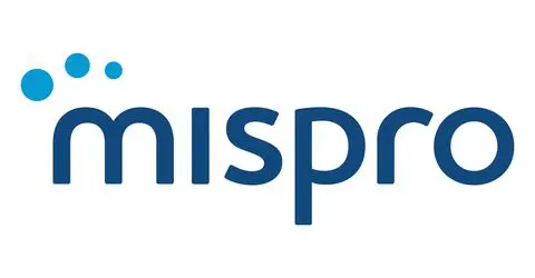 A blue and white logo of the company unisrp.